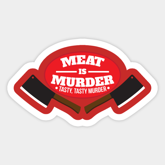 Meat is Murder food butcher Tee Shirt Sticker by teespot123